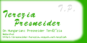 terezia presneider business card